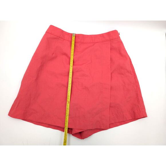 UNIQLO Women's Wrap Front Mini Skort Skirt Elastic Waist Band Pink Size S - Picture 6 of 8